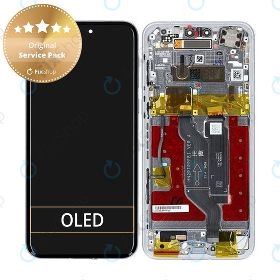Wyświetlacz do Honor Magic7 Pro, Ekran dotykowy z ramką, Lunar Shadow Grey, 0235AMRW, Genuine Service Pack