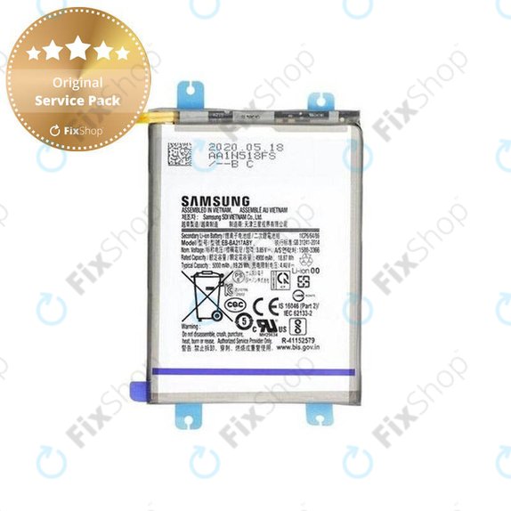 Bateria do Samsung A04s, A12, A13, A13 5G, A21s, M12, EB-BA217ABY, 5000mAh, GH82-22989A, GH82-29803A, Genuine Service Pack