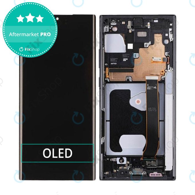 Wyświetlacz OLED do Samsung Note 20 Ultra N986B, Ekran dotykowy z ramką, Mystic Black
