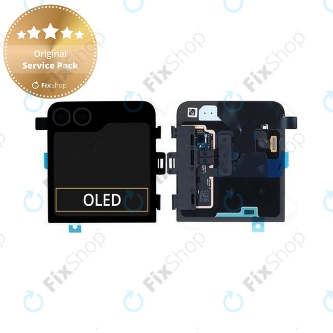 Wyświetlacz (External) do Samsung Z Flip 6 F741B, Ekran dotykowy z ramką, GH97-30012E, Crafted Black, Genuine Service Pack