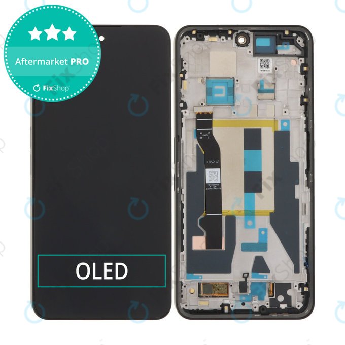 Wyświetlacz OLED do Nothing Phone 3a Pro, Ekran dotykowy z ramką, Czarny, Black