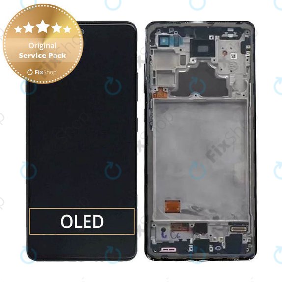 Wyświetlacz do Samsung A52 A525F, A526B, Ekran dotykowy z ramką, GH82-25524D, GH82-25526D, GH82-25754D, GH82-25602D, Awesome White, Genuine Service Pack