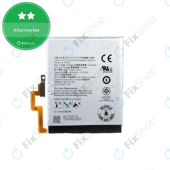 Bateria do Blackberry Passport, BAT-58107-003, 3400mAh