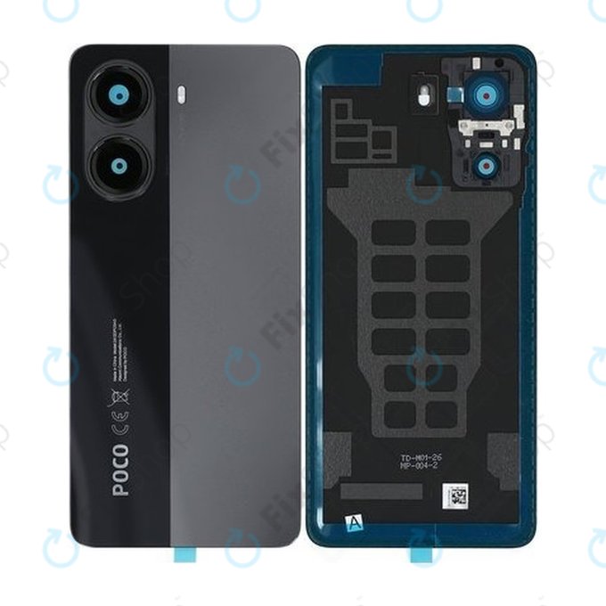 Tylna pokrywa baterii do Xiaomi Poco X7 Pro 2412DPC0AG, 56003000O1000, Czarny, Black, Genuine Service Pack