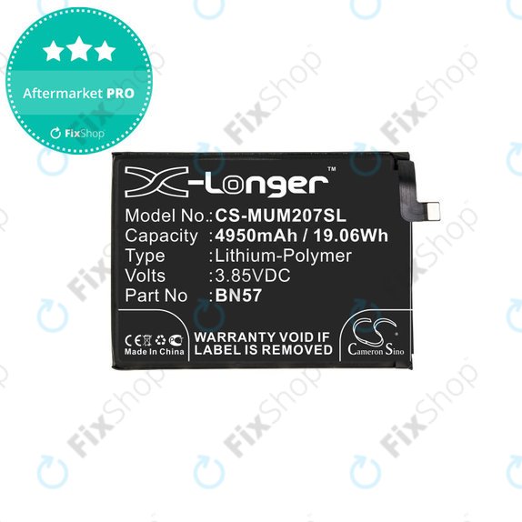 Bateria dla Xiaomi Poco X3 NFC M2107J20CG, 4950mAh, Li-Pol, 3.85 V, BN57, HQ