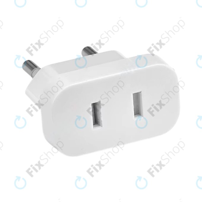 Adapter Wtyczki 220V z US na EU, Biały