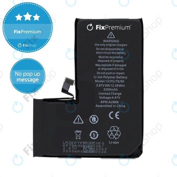 Bateria dla iPhone 14 Pro, 3200mAh, DIAGNOSTIC