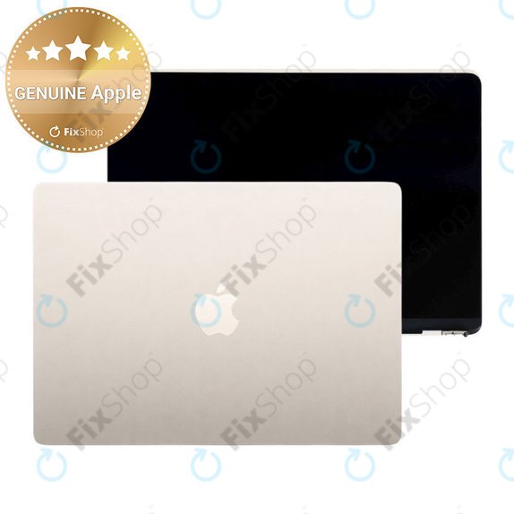 Wyświetlacz LCD do MacBook Air 15", A3241 (2025), z przednim szkłem i pokrywą, Starlight, 661-50130, Genuine Apple