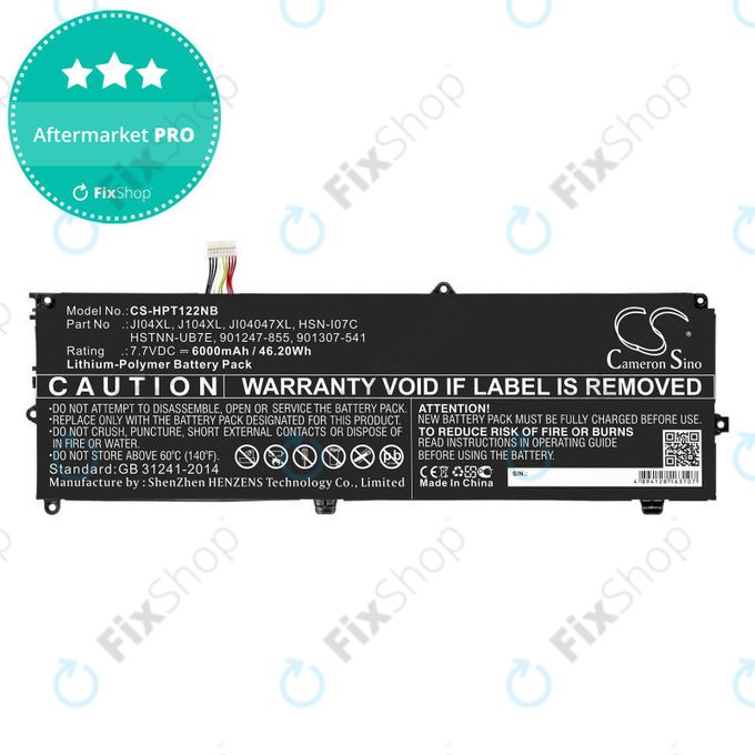 Bateria do HP Elite X2 1012 G2, 6000mAh, Li-Pol, 7.7V, JI04XL, HQ