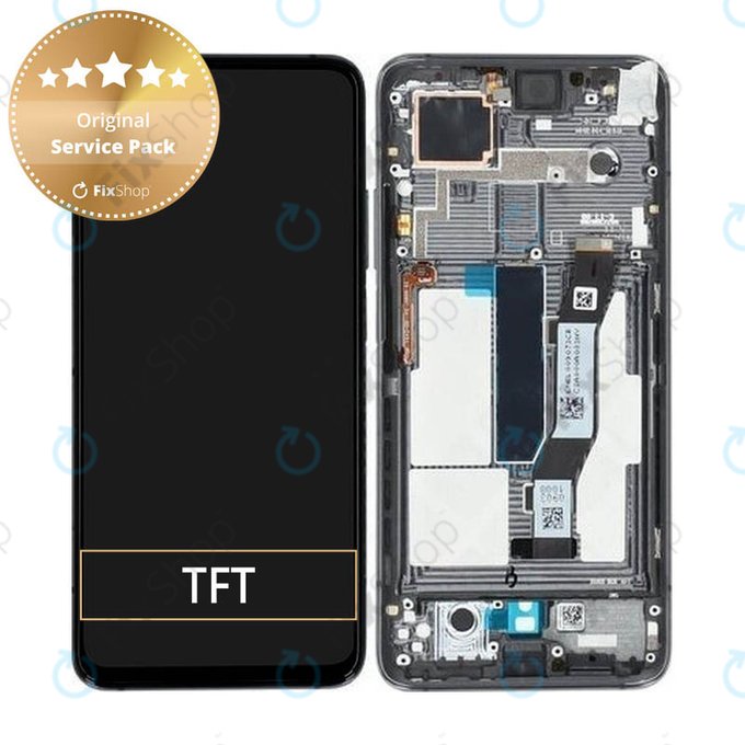 Wyświetlacz do Xiaomi Mi 10T 5G, Mi 10T Pro 5G, Ekran dotykowy z ramką, 5600030J3S00, Cosmic Black, Genuine Service Pack