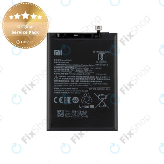 Bateria do Xiaomi Redmi 8, 8A, BN51, 5000mAh, 46BN51W02093, Genuine Service Pack
