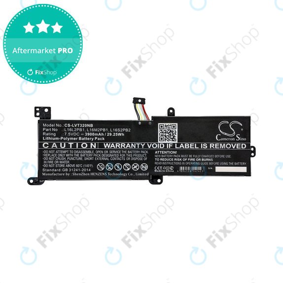 Bateria do Lenovo 320, 330, 520, Ideapad 320, 330, S145, 3900mAh, Li-Pol, 7.5V, L16L2PB1, HQ