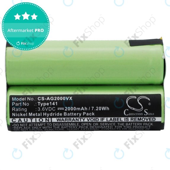 Bateria do AEG Electrolux Junior 2.0, Type141 Ni-MH 3,6V 2000mAh HQ