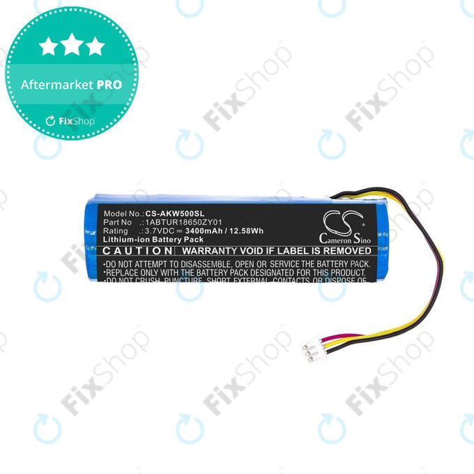 Bateria do Akai 5000 Solo, Ewi 5000, 3400mAh, Li-Ion, 3.7V, 1ABTUR18650ZY01, HQ