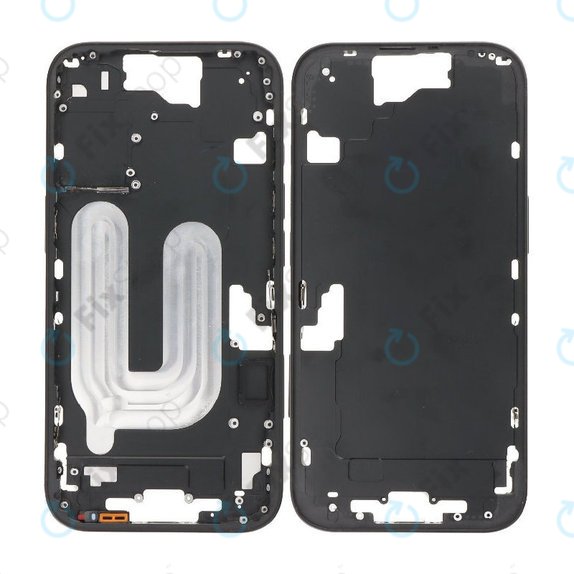 Ramka srodkowa do iPhone 16, Przyciski zasilania i głośności, Czerny, Black