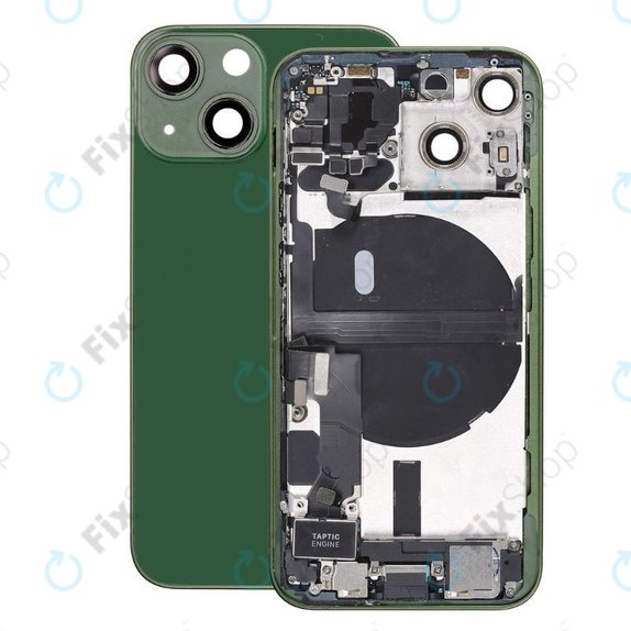 Tylna obudowa z malymi czesciami do iPhone 13 Mini, Zielony, Green