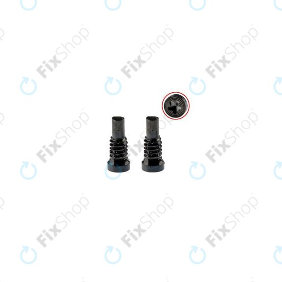 Dolne sruby do iPhone 7, 7 Plus, Czarny, Black