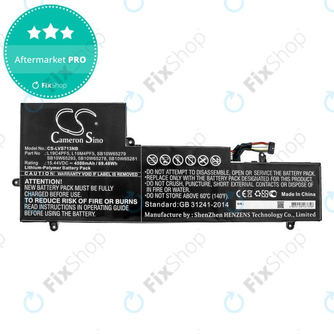Bateria do Lenovo Yoga Slim 7-15IIL, 4500mAh, Li-Pol, 15.44V, L19C4PF5, HQ