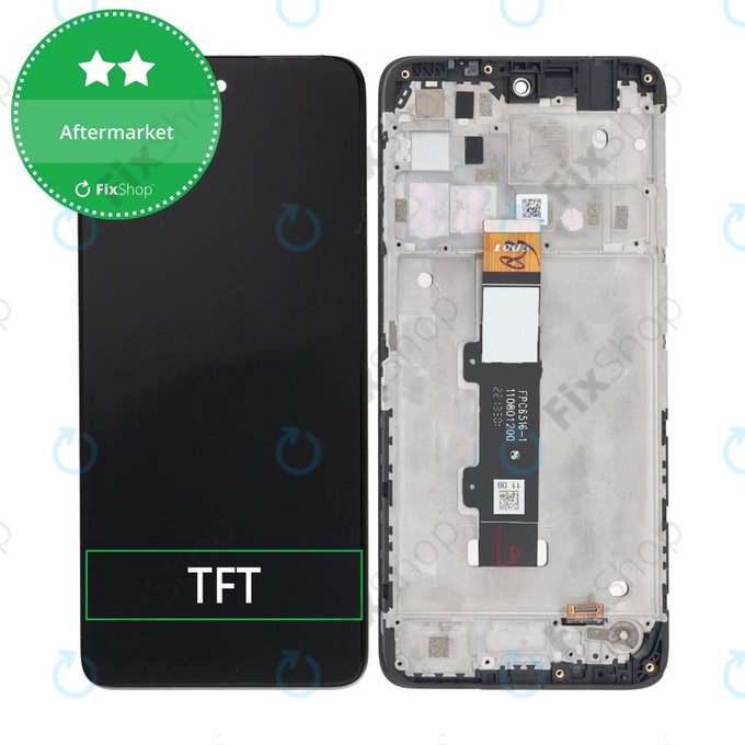 Wyświetlacz do Motorola Moto E32s, Ekran dotykowy z ramką, Slate Grey, TFT
