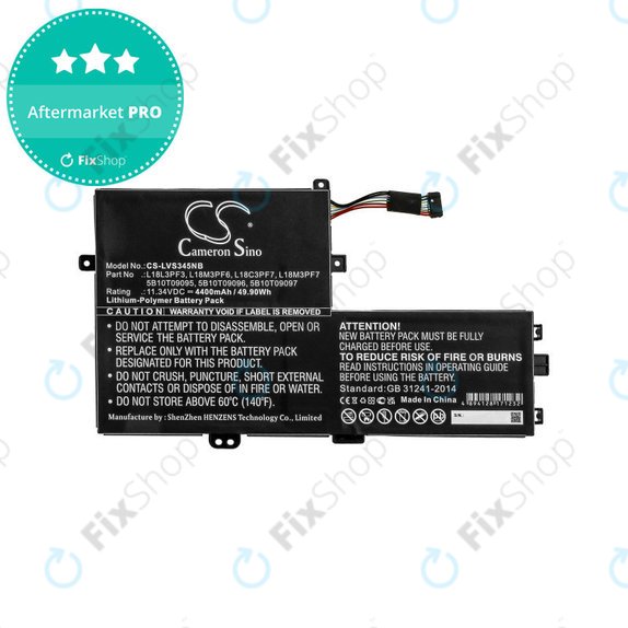 Bateria do Lenovo IdeaPad C340 14, 15, 4400mAh, Li-Pol, 11.34V, 5B10T09095, HQ