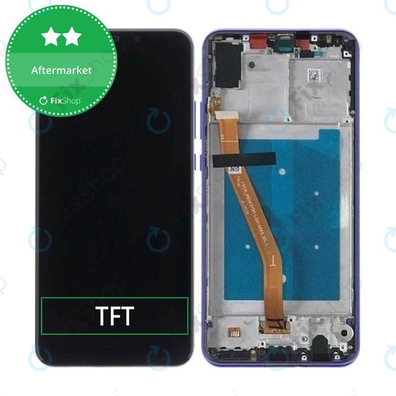 Wyświetlacz do Huawei Nova 3, Ekran dotykowy z ramką, Iris Purple, TFT