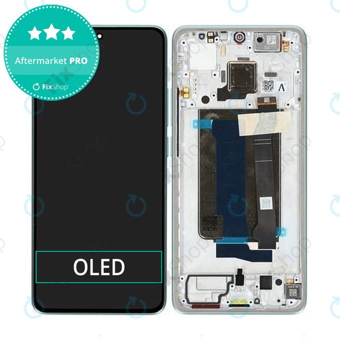 Wyświetlacz OLED do Xiaomi 15 5G, Ekran dotykowy z ramką, Zielony, Green