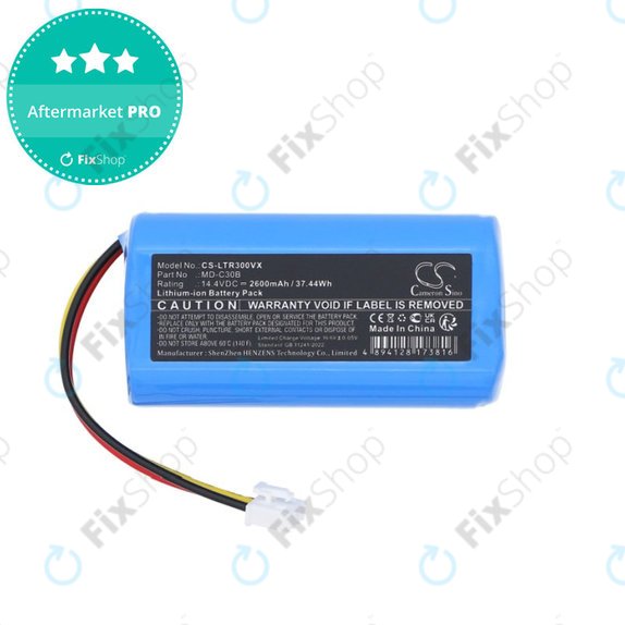 Bateria do Liectroux C30B, BLAUPUNKT BPK-VCBB1XB, Midea M4, 2600mAh, Li-ion, 14.4V, MD-C30B, HQ