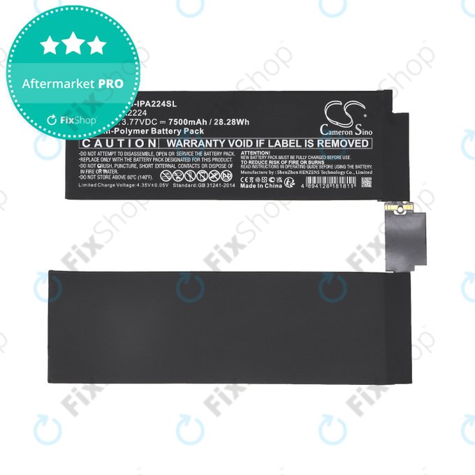 Bateria do iPad Pro 11.0", 2nd Gen 2020, A2224, 7500mAh, HQ