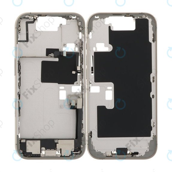 Środkowa Rama + Przyciski Zasilania, Głośności i Aparatu do iPhone 16 Pro, Natural Titanium
