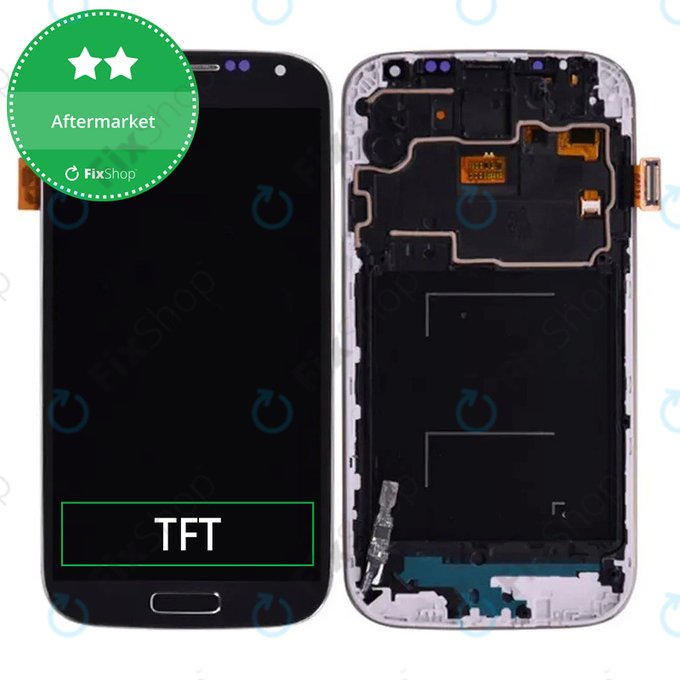 Wyświetlacz do Samsung S4 Mini Value I915i, Ekran dotykowy z ramką, Black Mist, TFT