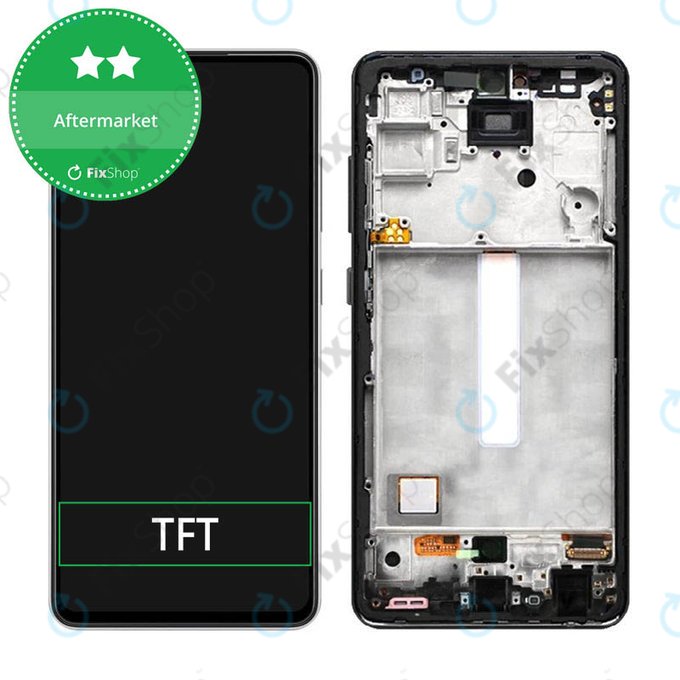 Wyświetlacz do Samsung A52 5G A526B, A52s 5G A528B, Ekran dotykowy z ramką, Awesome Black, TFT