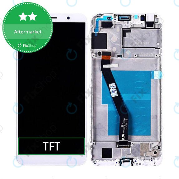 Wyświetlacz do Huawei Y6 Prime (2018), Ekran dotykowy z ramką, Biały, White, TFT