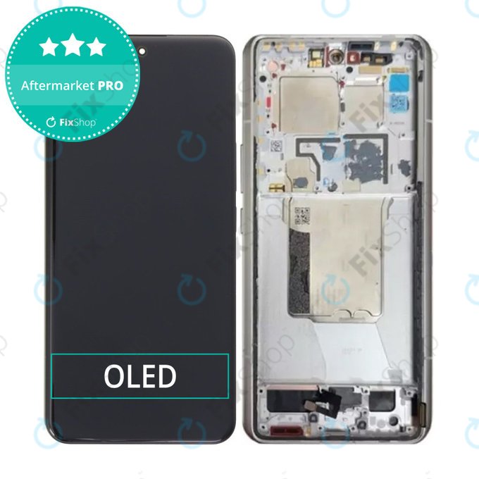 Wyświetlacz OLED do Xiaomi 14 Ultra, Ekran dotykowy z ramką, Biały, White