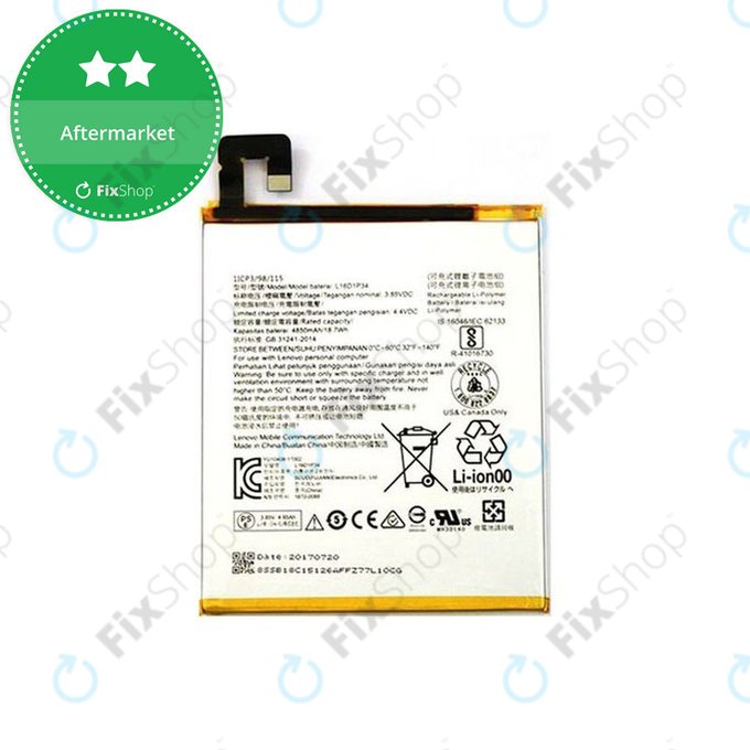Bateria do Lenovo Tab 4 8" TB-8704F, L16D1P34, L20D1P31, 4850mAh