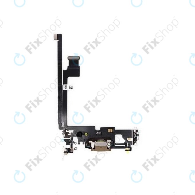 Złącze ładowania z taśmą flex do iPhone 12 Pro Max, Złoty, Gold