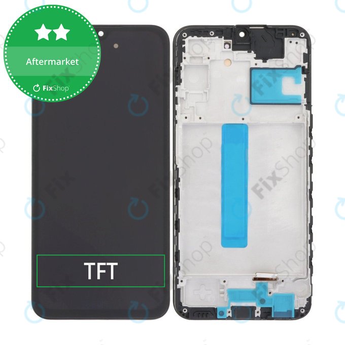 Wyświetlacz do Samsung A25 A256B, Ekran dotykowy z ramką, Brave Black, TFT