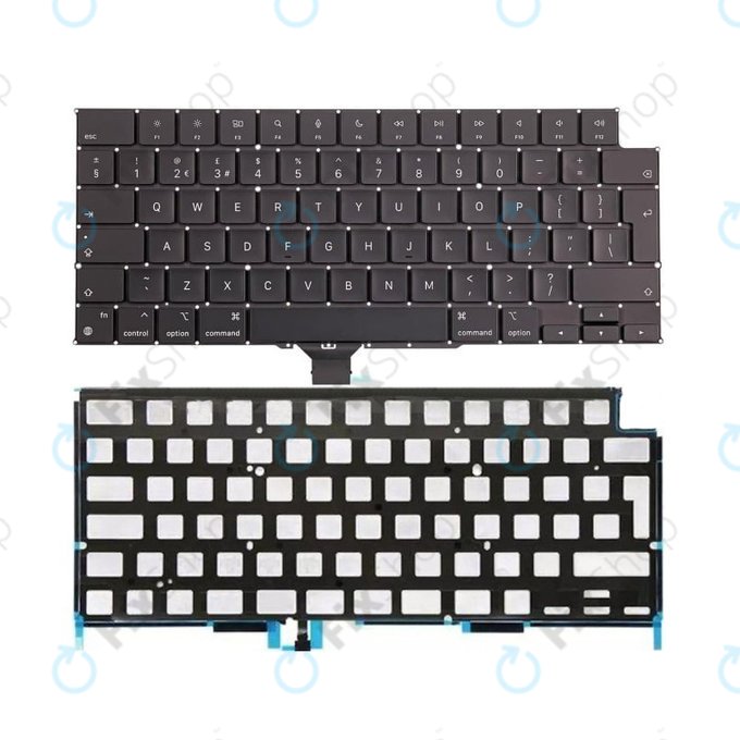 Klawiatura z podświetleniem UK/EU do MacBook Pro 14" M1 Pro A2442 (2021), 16" M1 Max A2485 (2021)