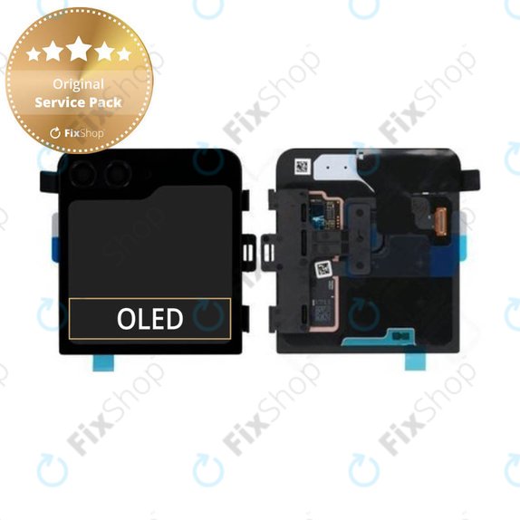 Wyświetlacz (External) do Samsung Z Flip 5 F731B, Ekran dotykowy z ramką, GH97-29135A, Genuine Service Pack