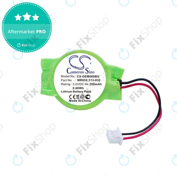 Bateria zapasowa do Dell Latitude E6320, 200mAh, Lithium, 3V, 077-A00, HQ