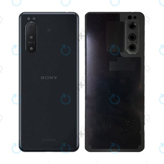 Tylna pokrywa baterii do Sony Xperia 5 II, A5024936A, Czarny, Black, Genuine Service Pack