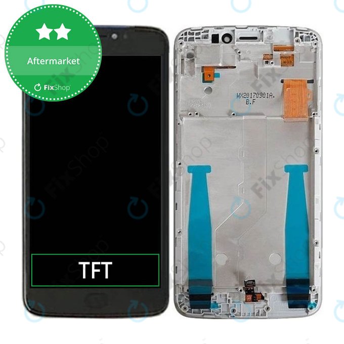 Wyświetlacz do Motorola Moto E4 Plus XT1771, Ekran dotykowy z ramką, Szary, Gray, TFT