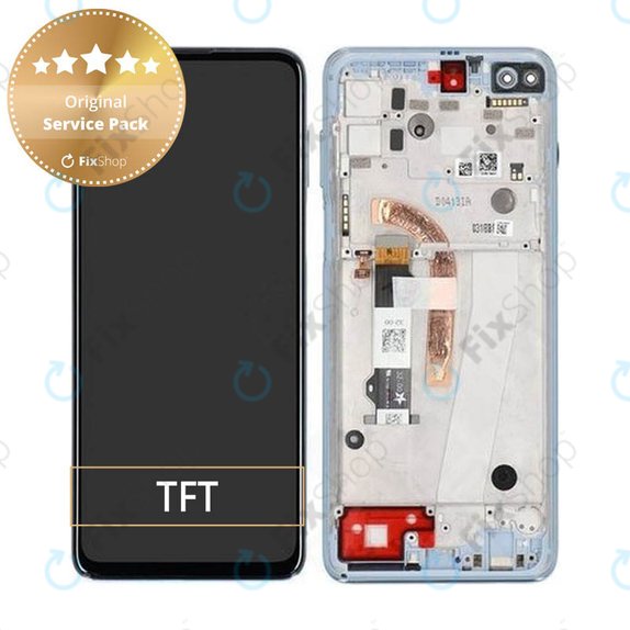 Wyświetlacz do Motorola Moto G100 XT2125, Ekran dotykowy z ramką, 5D68C18073, Iridescent Sky, Genuine Service Pack