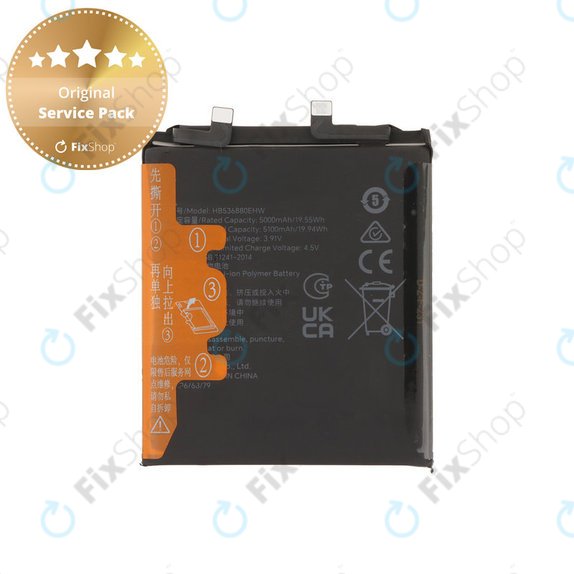Bateria do Honor Magic5 Pro PGT-N19, 5100mAh, HB536880EHW, Genuine Service Pack
