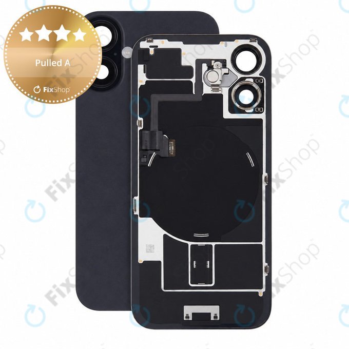 Szkło tylnej obudowy do iPhone 16, Black, Pulled A