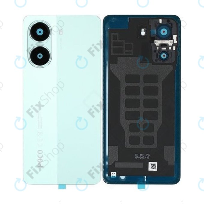 Tylna pokrywa baterii do Xiaomi Poco X7 Pro 2412DPC0AG, 56002900O1000, Zielony, Green, Genuine Service Pack