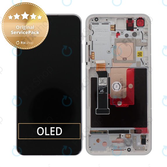 Wyświetlacz do Asus Zenfone 10, Ekran dotykowy z ramką, B90AI00M2-R20010, Comet White, Genuine Service Pack