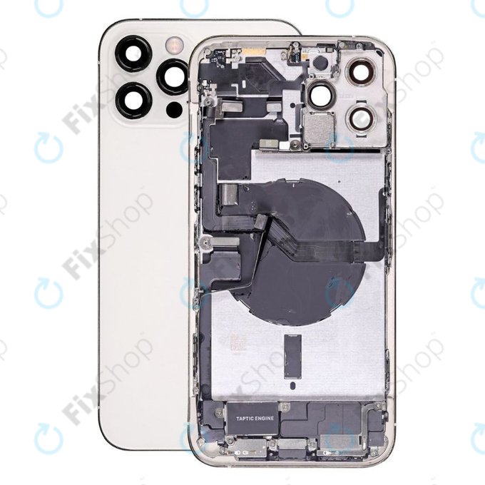 Tylna obudowa z malymi czesciami do iPhone 12 Pro Max, Srebrny, Silver