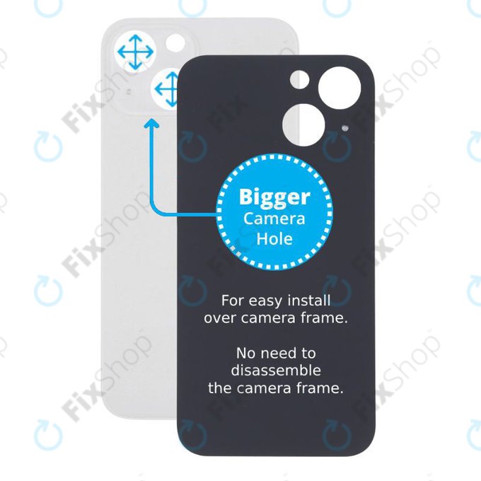 Tylne szklo z duza dziura na aparat do iPhone 13 Mini, Starlight