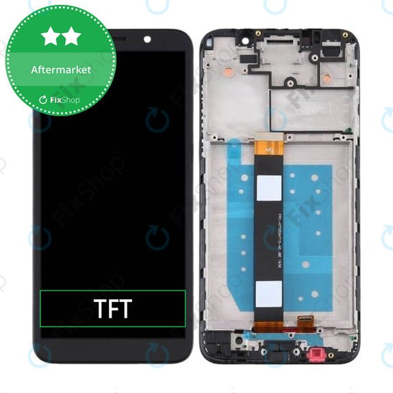 Wyświetlacz do Motorola Moto E6 Play, Ekran dotykowy z ramką, Czarny, Black, TFT