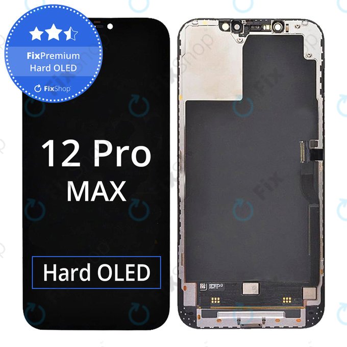 Wyświetlacz Hard OLED dla iPhone 12 Pro Max, Ekran dotykowy z ramką, FixPremium